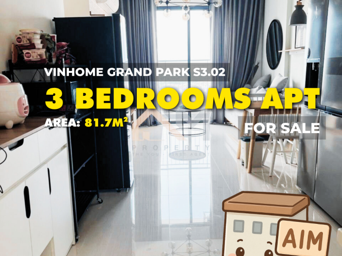 Bán căn hộ 3 phòng ngủ Vinhomes Grand Park TP. Thủ Đức – Lựa chọn an cư và đầu tư thông minh tại TP. Thủ Đức